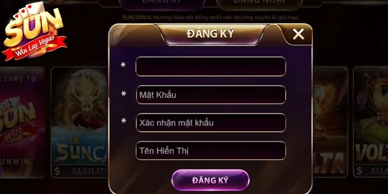 Quy trình để người chơi thực hiện đăng ký Sunwin